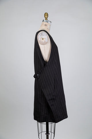 Robe noire à effet salopette (XL)
