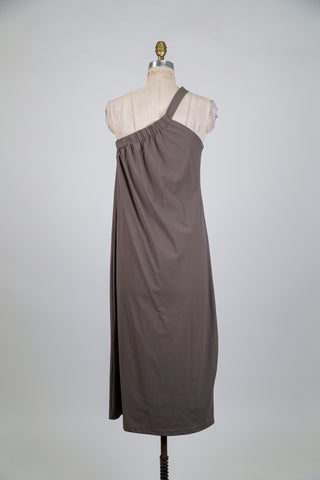 Robe grège à bretelle unique (XS à M)