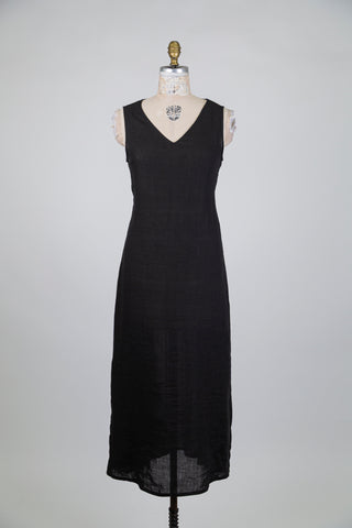 Black dress with tied waist (0+1)