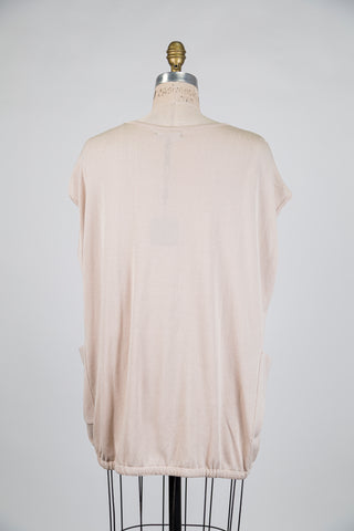 Cardigan sans manche beige oversized (TU)