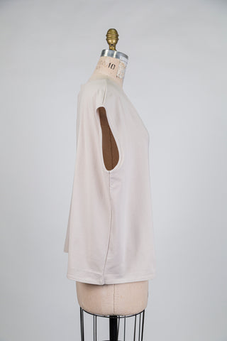Débardeur en coton beige sable (XL)