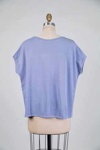 Blue top with double patch pockets (OS)