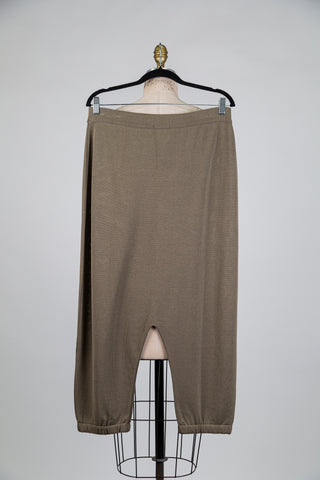 Sarouel en maille vert olive (M)