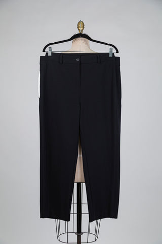 Pantalon tailleur noir accent blanc (XL)