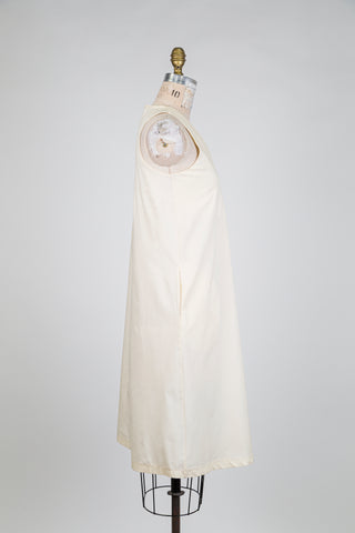 Ivory dress with box pleats (S)
