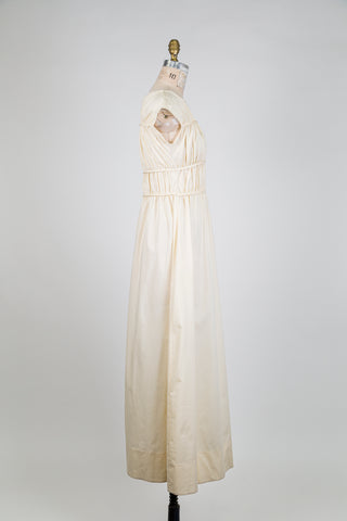 Robe ivoire à buste smocké (S)