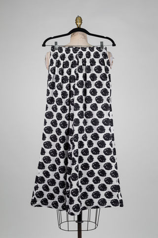 Pantalon blanc à pois noirs (S)
