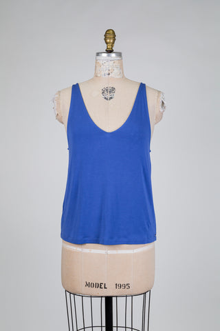 Blue fluid V-neck camisole (S)