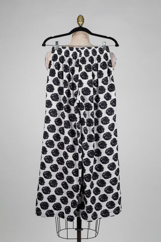 Pantalon blanc à pois noirs (S)