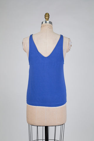 Blue fluid V-neck camisole (S)