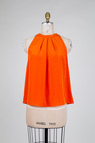 Blouse évasée orange (10)