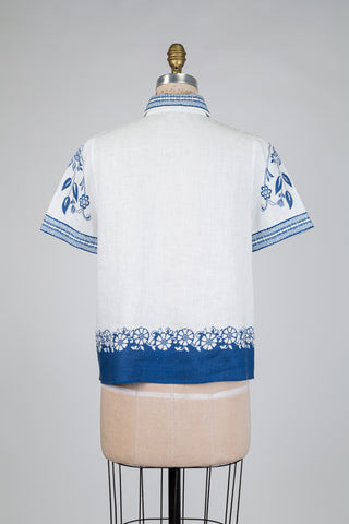 White porcelain blouse with blue patterns (6)