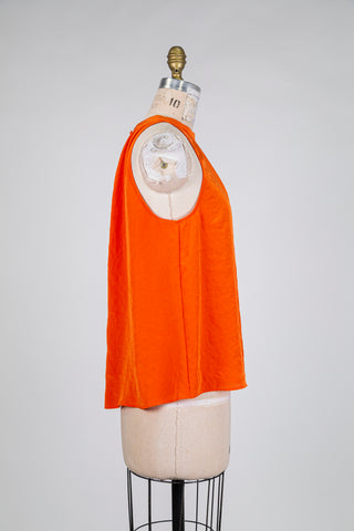 Blouse évasée orange (10)