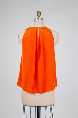Blouse évasée orange (10)