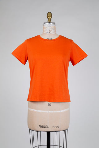 Orange cotton T-shirt (8)