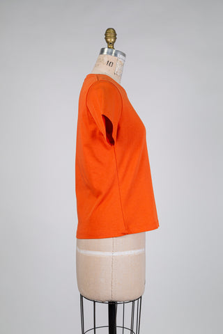 Orange cotton T-shirt (8)