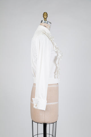 White mixed-material ruffled jacket (6)