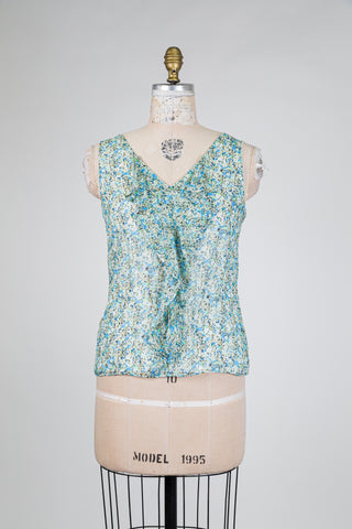 Blue and green floral camisole (0)