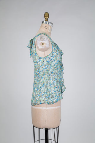 Blue and green floral camisole (0)