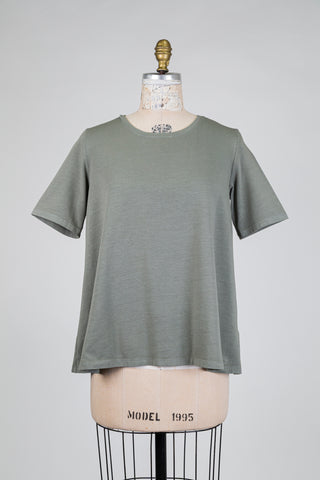 Slate green trapeze T-shirt (M)