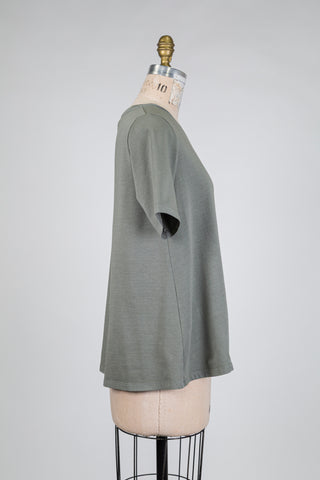 Slate green trapeze T-shirt (M)