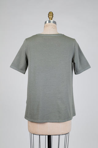 Slate green trapeze T-shirt (M)