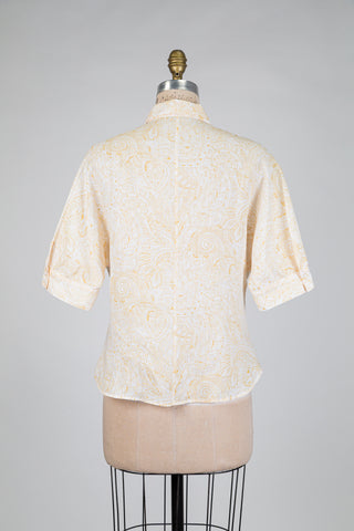 Cream blouse with golden arabesque pattern (6)
