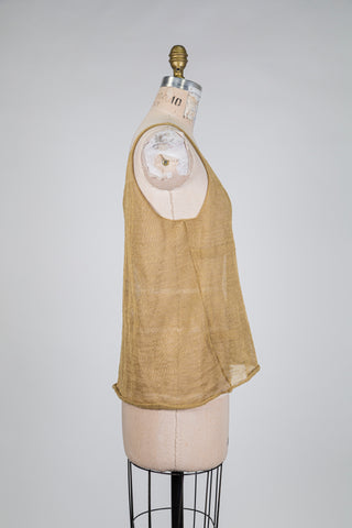Lightweight gold sand knit camisole (S+)
