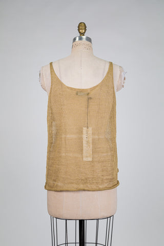 Lightweight gold sand knit camisole (S+)