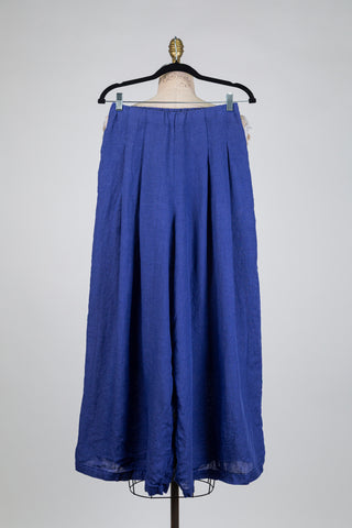 Pantalon bleu violacé ample (S)
