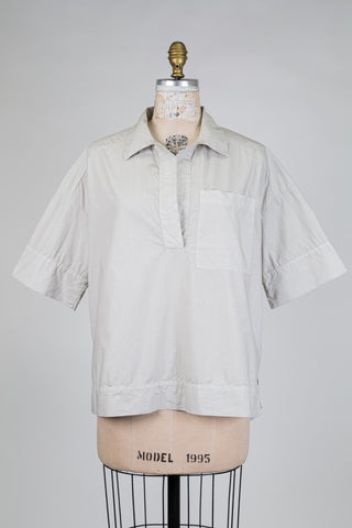 Pearl grey safari-style top (S)