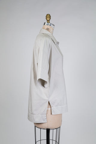Pearl grey safari-style top (S)