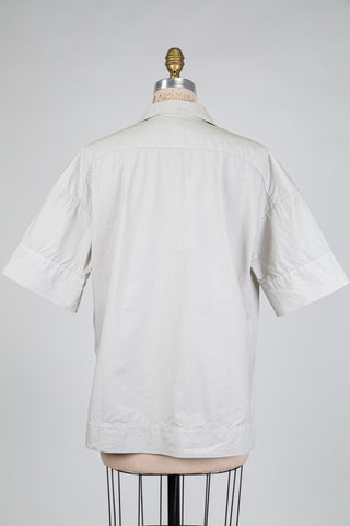 Pearl grey safari-style top (S)