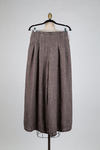 Brown heathered palazzo trousers (S)