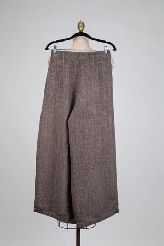Brown heathered palazzo trousers (S)