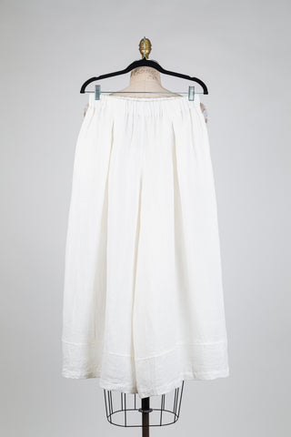 Chic White Crinkled Culottes (S)