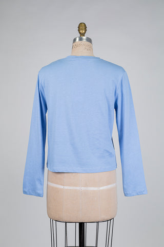 Organic cotton cool blue T-shirt (S)