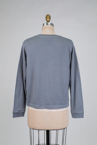Chandail en coton bio gris (S)