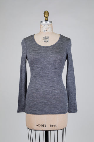 Grey marl crew neck sweater (S)