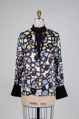 Graphic silk tunic (6+8)