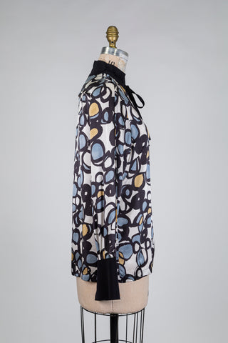 Graphic silk tunic (6+8)