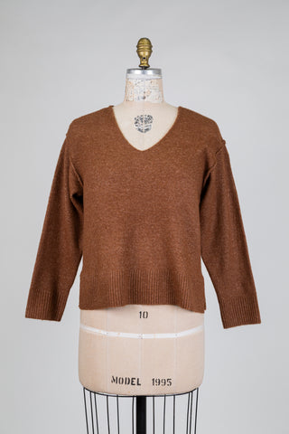 Mocha Brown Soft Knit Sweater (S)