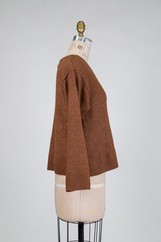 Mocha Brown Soft Knit Sweater (S)