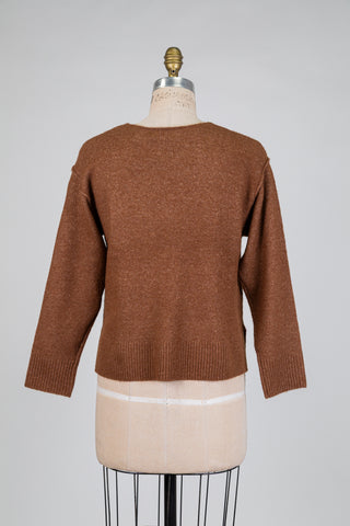 Mocha Brown Soft Knit Sweater (S)