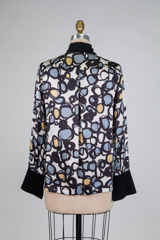 Graphic silk tunic (6+8)