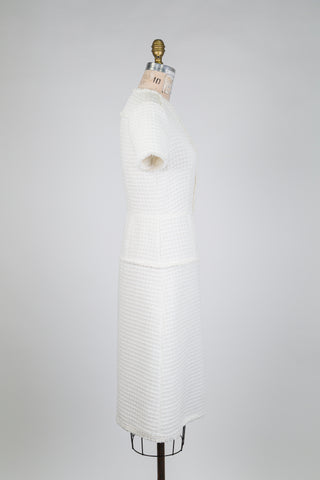 Robe en tweed blanc 4 saisons (6)