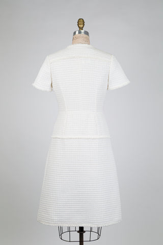 Robe en tweed blanc 4 saisons (6)
