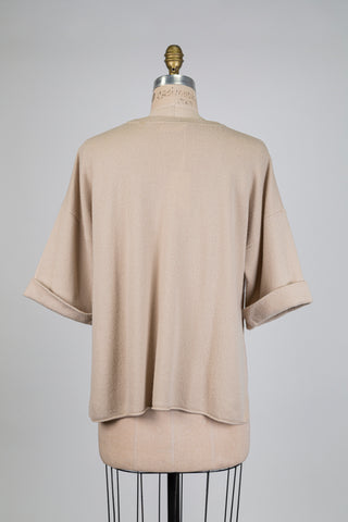 Chandail en laine oversized sésame (S)