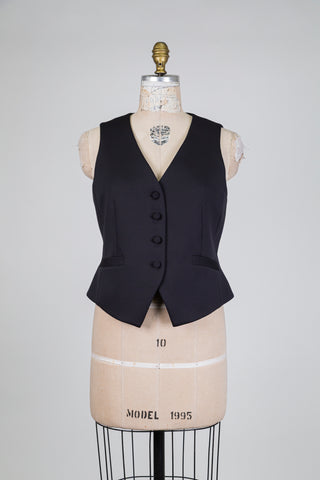 Gilet tailleur noir intemporel (8)