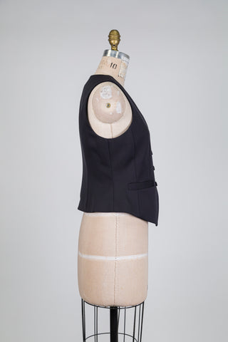 Gilet tailleur noir intemporel (8)